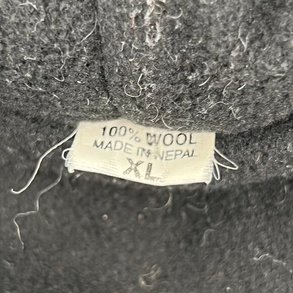 Women's Gray 100% Wool Hooded Knit Jacket | Size XL - Picture 2 of 10